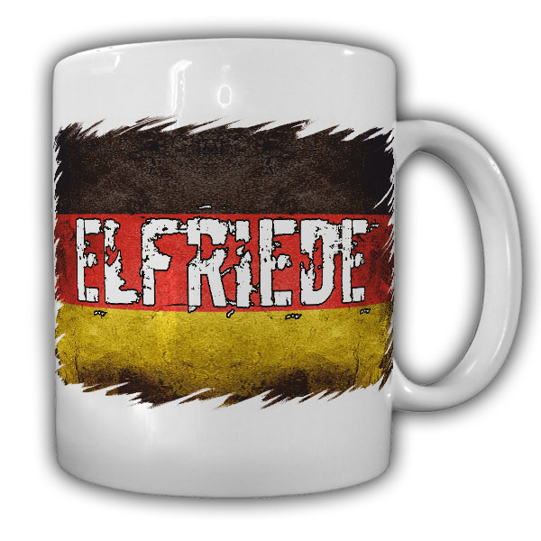 Tasse Becher Kaffee Elfriede Namen Deutschland Stolz Flagge Eigentum#22153
