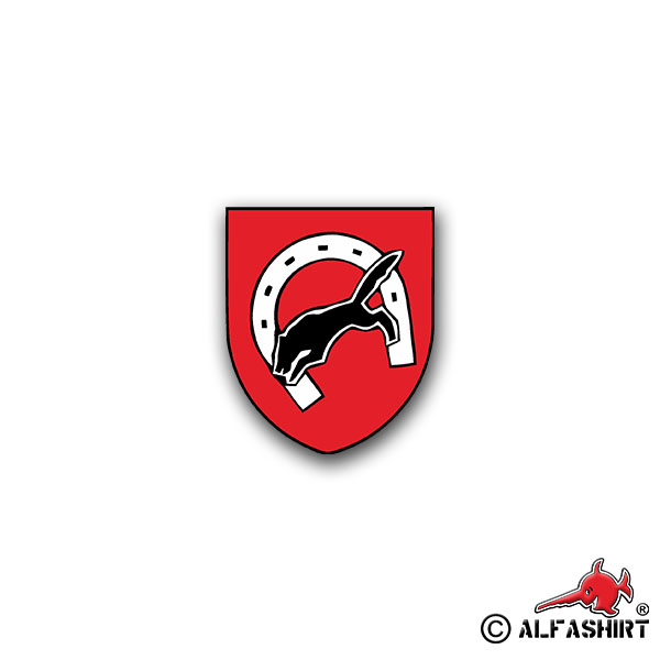 Aufkleber/Sticker PzBtl 64 Rot Panzer Bataillon Leo Wolfhagen Wölfe 6x7cm A884