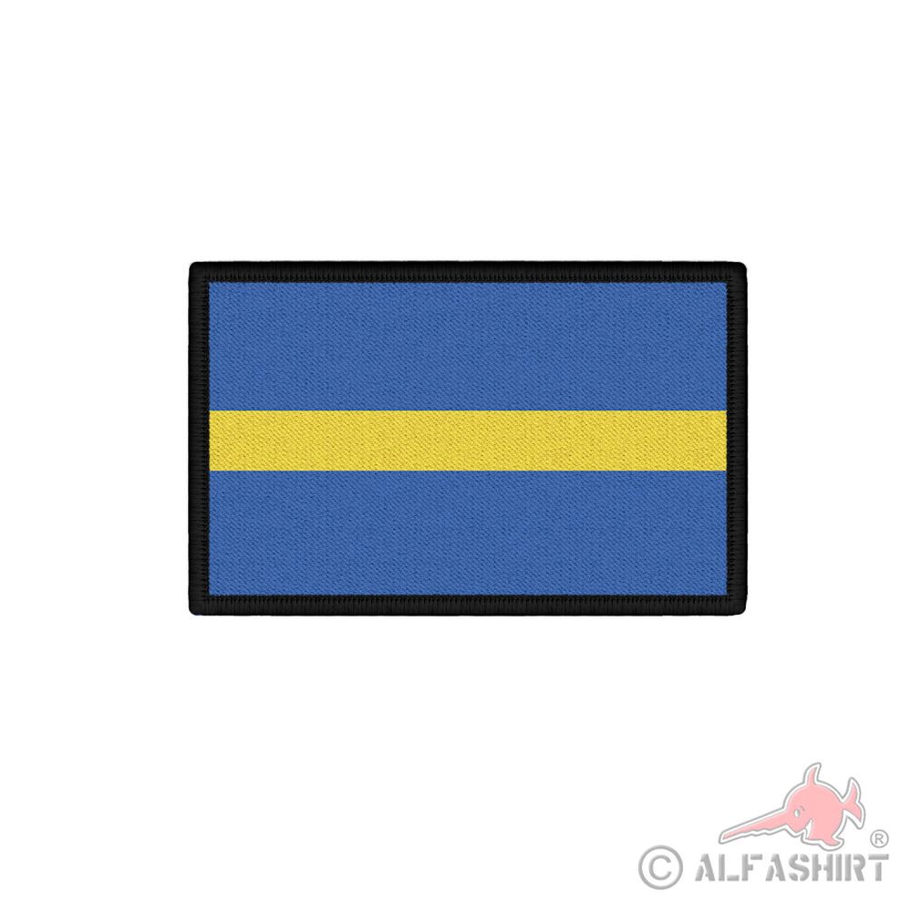 Patch Schleine Flagge Fahne blau gelb Slaskie Abzeichen 7,5x4,5cm #40174