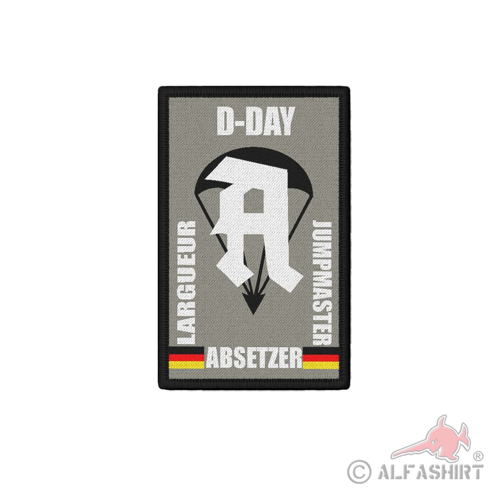 Patch D-Day Absetzer Typ Schwarz Bundeswehr Frankreich Normandie 9,8x6,0 #41204