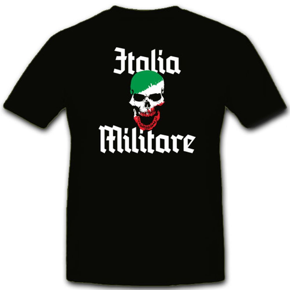 Italia Militär Armee Totenschädel Soldat Kämpfer- T Shirt #7319