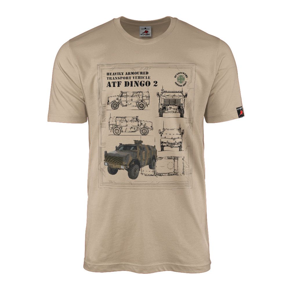 T-Shirt sand ATF Dingo 2 all-protection transport vehicle heavily armored #43327