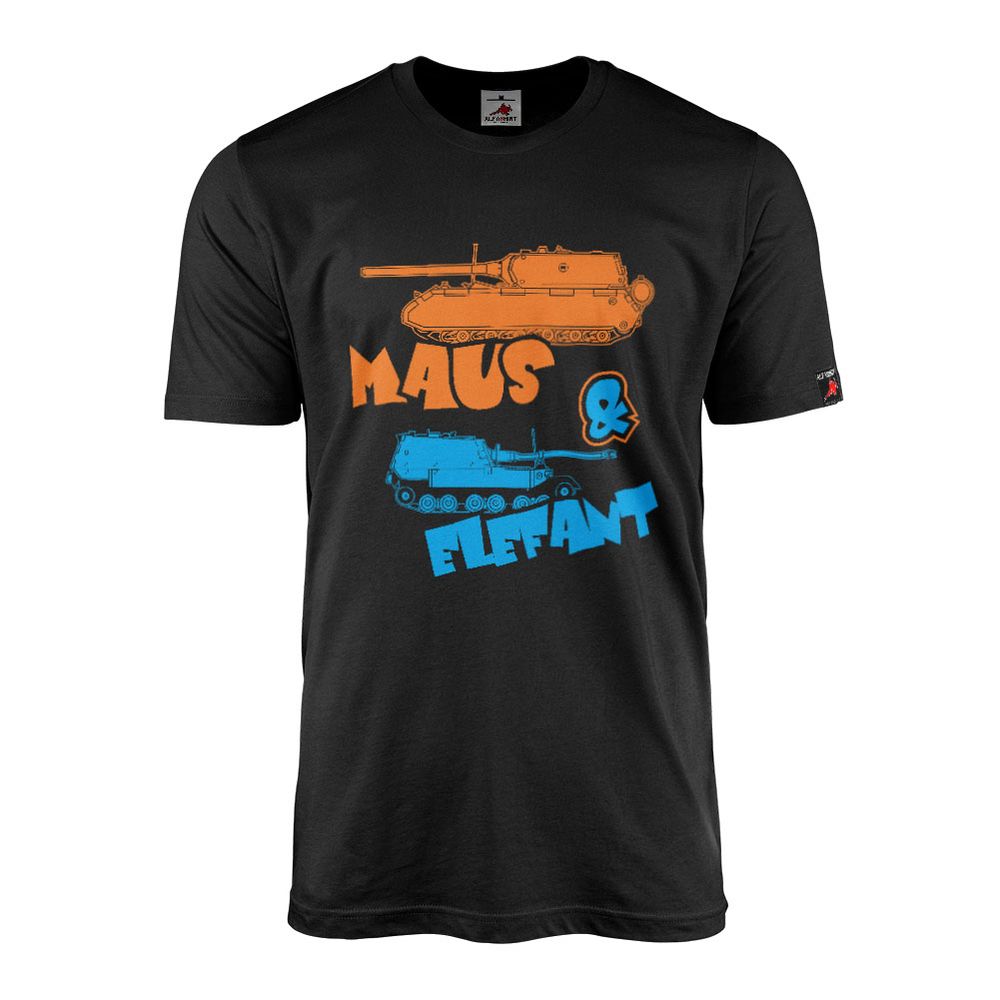 Panzer & Maus Elefant Panzerkampwagen Humor Fun T-Shirt #18140