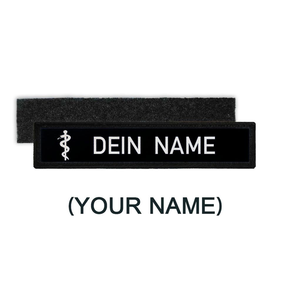 Namensschild Sanitäter Äskulapstab Name Arzt Doktor Mediziner Patch #31141