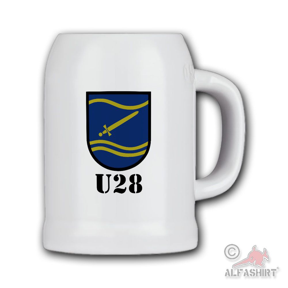 Bierkrug U-Boot Unterseeboot U28 S177 Klasse 206 Bundesmarine Kiel #45977