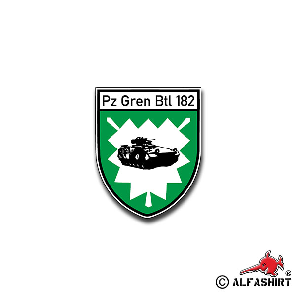 Aufkleber/Sticker PzGrenBtl 182 Panzergrenadierbataillon Holstein BW 6x7cm A1560