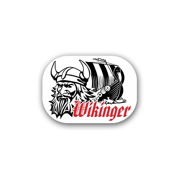 Aufkleber/Sticker Wikinger Drachenboot Segelschiff Hörnerhelm 20x14cm #A4985