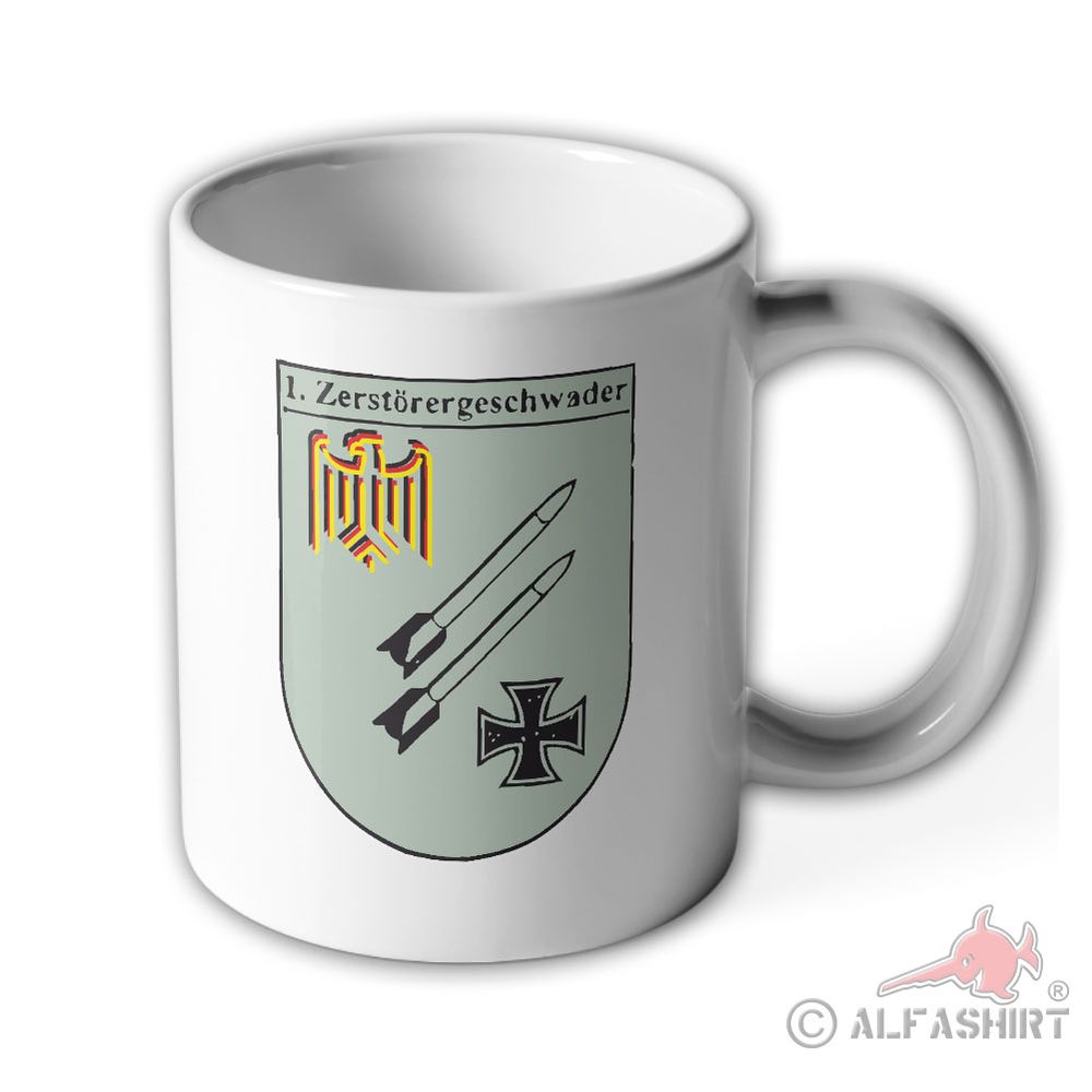 Tasse 1 Zerstörergeschwader Zerstörer Geschwader Bundesmarine Bundesadler #24161