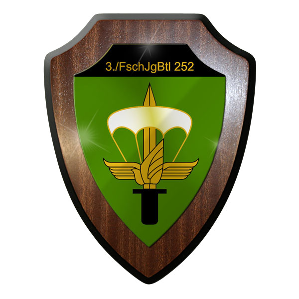 Wappenschild -3 Fallschirmjägerbataillon 252 Kompanie Uffz Korps #9700