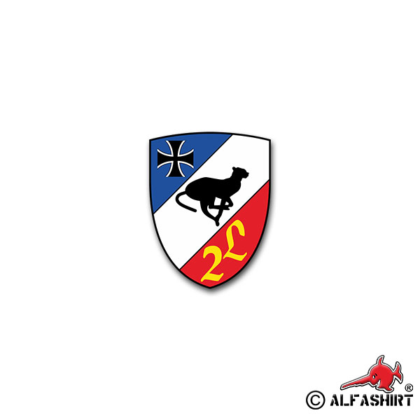 Sticker 2 FlaLehrRgt 6 anti-aircraft defense army coat of arms 5x7cm # A2265