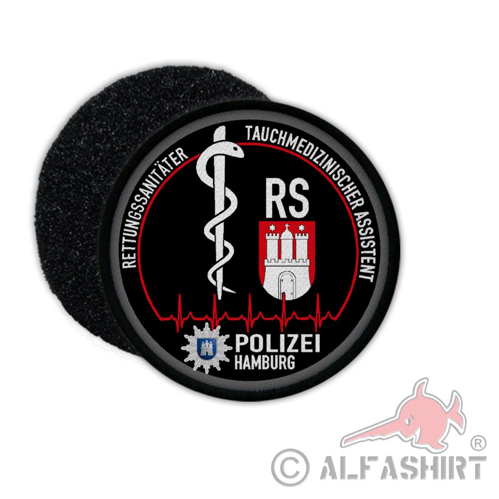 Patch Rund Tauchmedizinischer Assistent RS Polizei Hamburg Notfall #35848