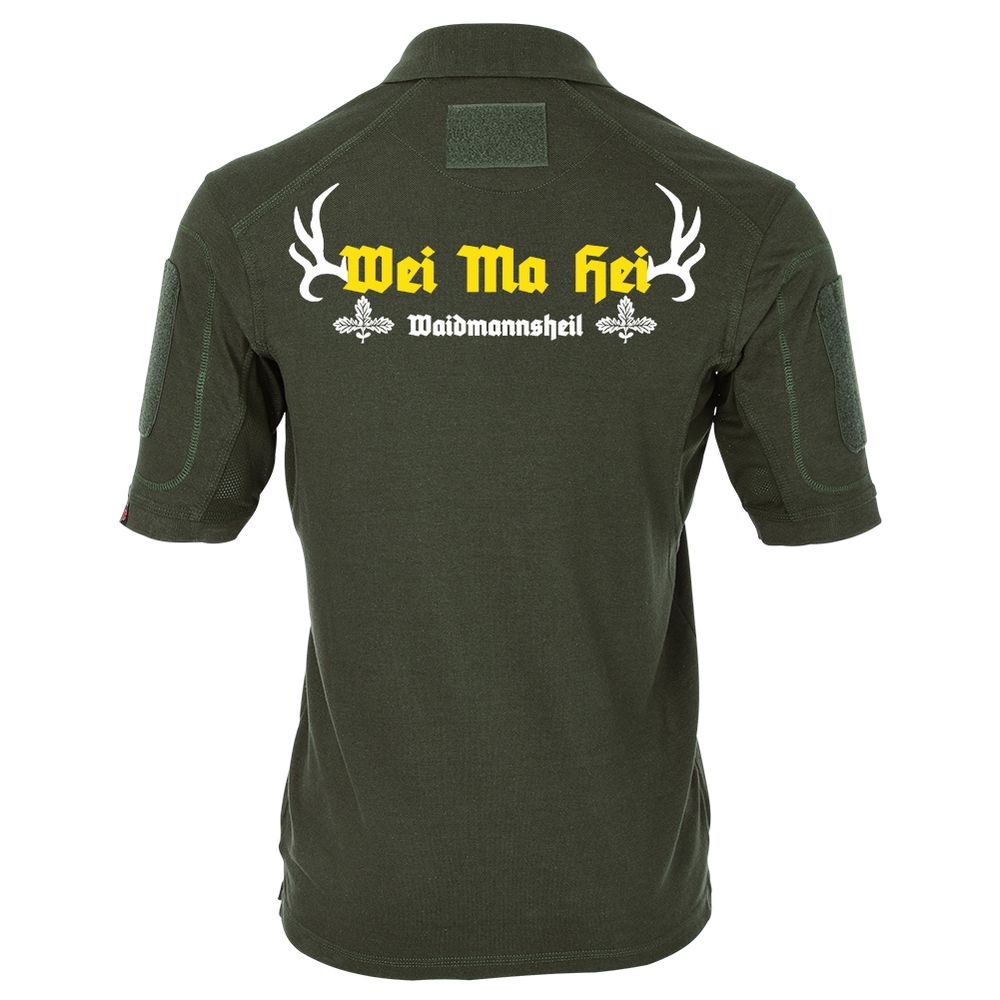 Tactical Poloshirt Weidmannsheil WeiMaHei Jäger Jagdgruß Glückwünschen #19064