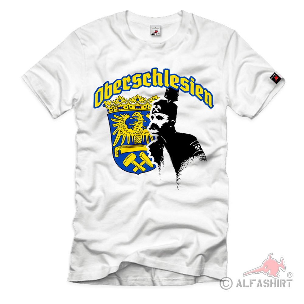 Oberschlesien Bergmann Bergbau Heimat Schlesien Ober Wappen T-Shirt #39728