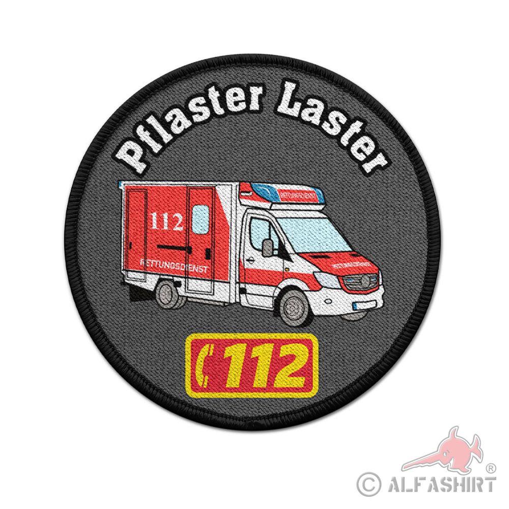 Patch plaster truck rescue service fire brigade RTW use humor 9cm # 39432