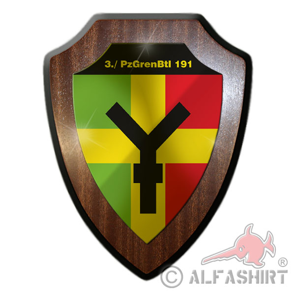 Heraldic shield 3 PzGrenBtl 191 Panzergrenadierbataillon Ahlen Bundeswehr # 26710