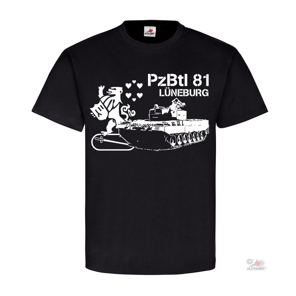 PzBtl 81 Lüneburg Panzerbataillon Leopard Panzer 2A4 Schlieffen T-shirt #18805