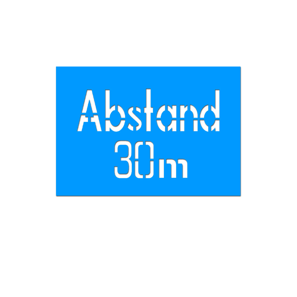 30m Abstand Motorklappe Stencil Kdf 82 Kübelwagen Beschriftung 34 x 21cm#A5576