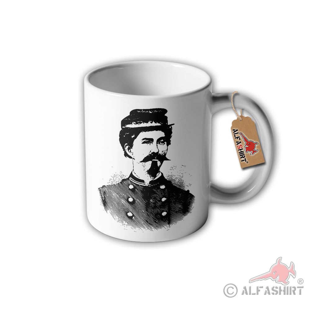 Tasse Offizier Süd Staaten Soldat Schnurrbart amerikanisch Charakter #32176
