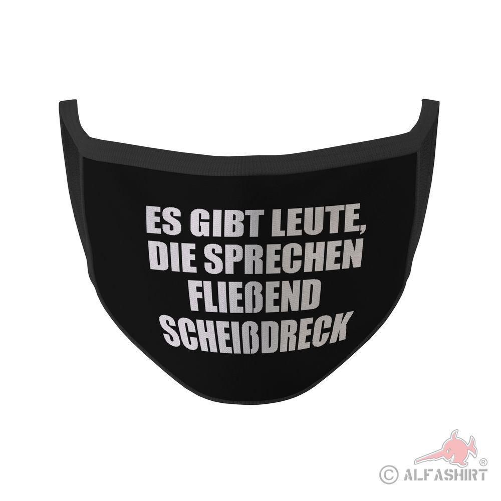 Mund Nasen Maske fließend Scheißdreck Menschen Statement Fake News Fun #35278