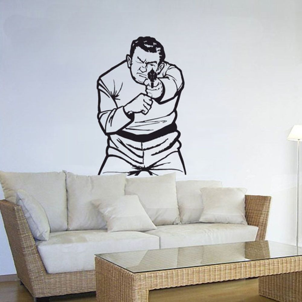 Revolver Man Zielscheibe Silhouette Pappkamerad Schießscheibe(45x70cm) #4387