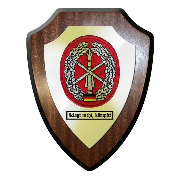 Wappenschild - Barettabzeichen Flugabwehr klagt nicht, kämpft! Bundeswehr #11679