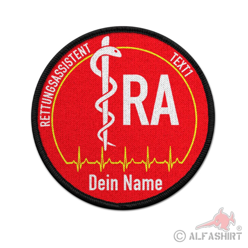Patch personalisiert Dein Name Rettungsdienst Assistenz Helfer RA #43450