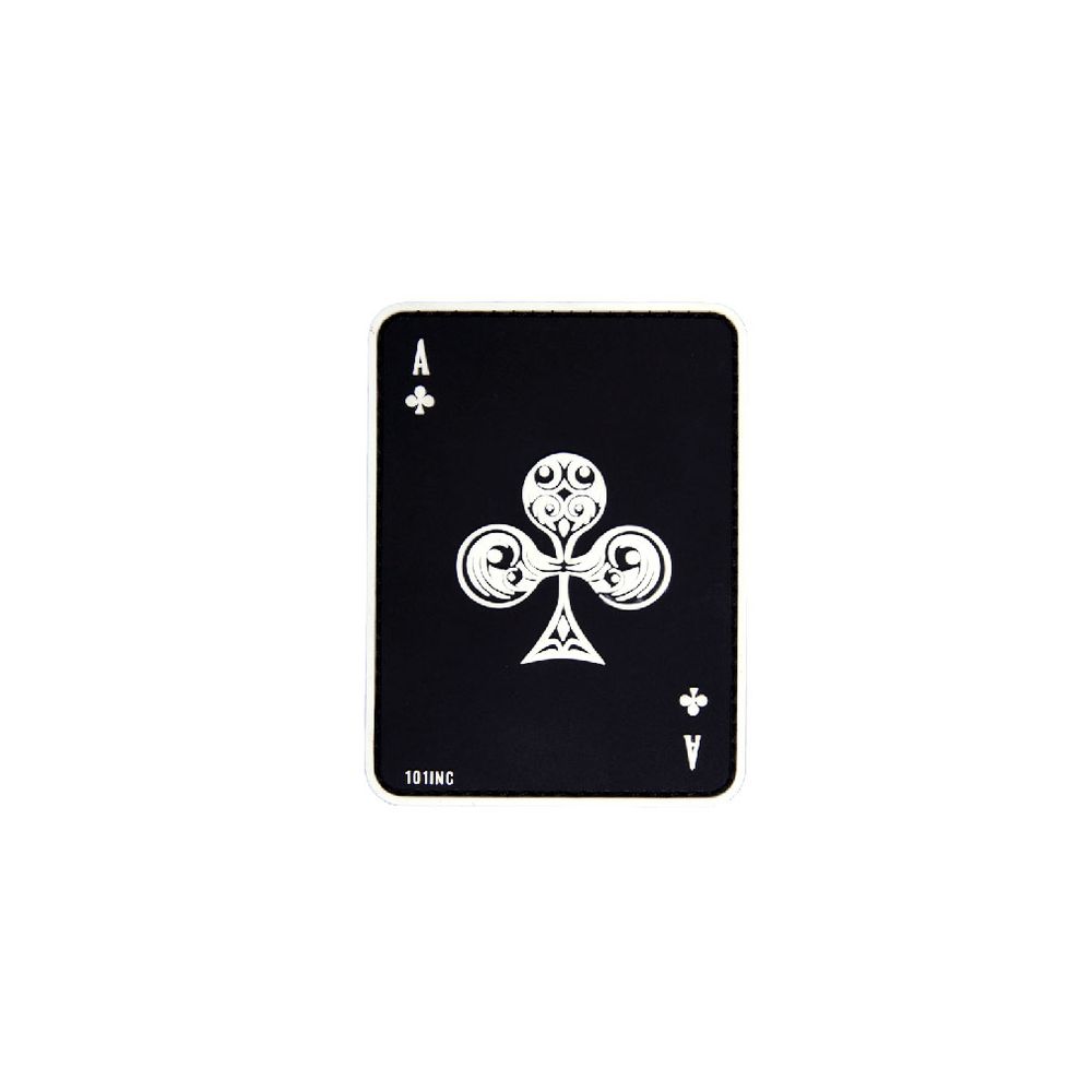 Kreuz Ass Patch Airsoft Kartenspiel Aufnäher Softair 3D Game Poker 8x6cm #20292