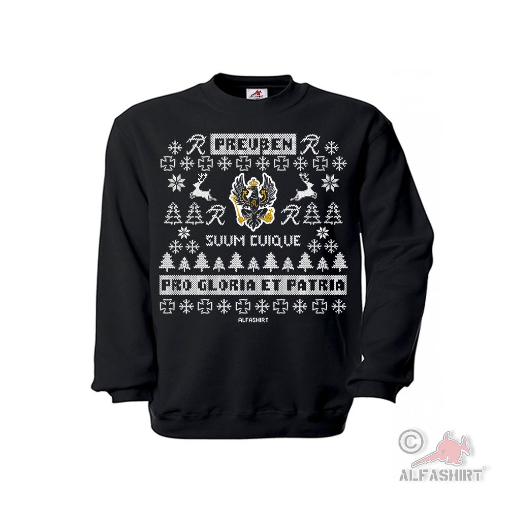 Pulli X-Mas Preußen Weihnachten suum cuique Adler Alter Fritz Pullover #45539