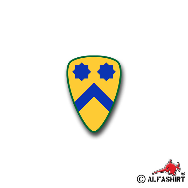 Sticker 2nd Cavalry Division United States Army Coat of Arms 7x5cm A1463