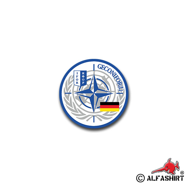 Sticker GECONIFOR (L) NATO BW military coat of arms 7x7cm A1543