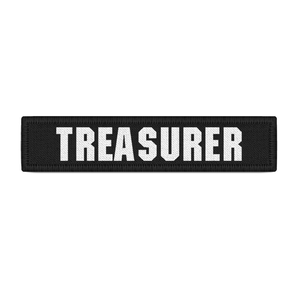Namenspatch Treasurer Schatzmeister 1% Outlaw  MC Kutte Uniform #31263