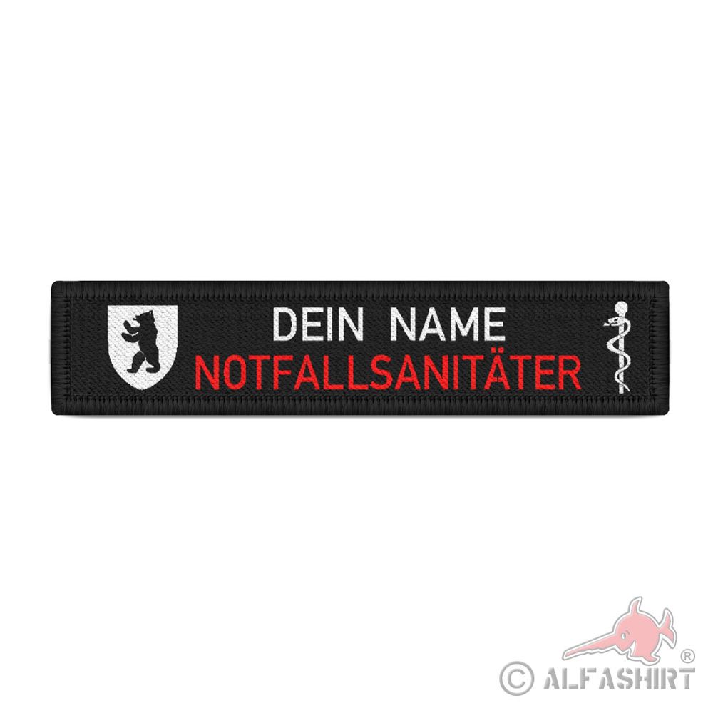 NOTFALLSANITÄTER Berlin Namen-Schild Freistaat Feuerwehr Rettungdienst #40815