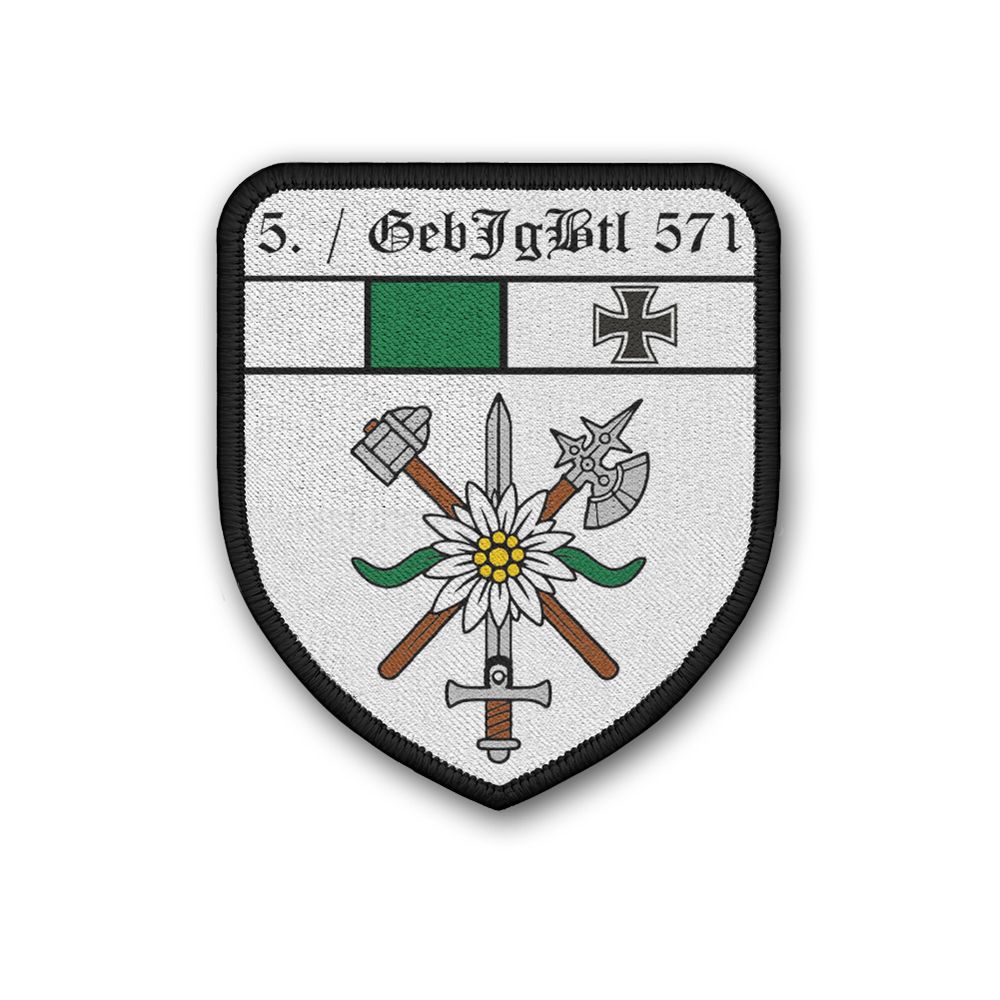 Patch 7,5x6,5cm 5 GebJgBtl 571 Gebirgsjägerbataillon Klett Kompanie #47992