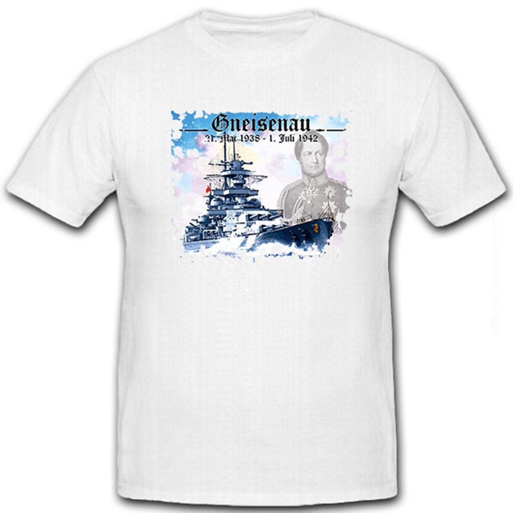 Schlachtschiff Kriegsschiff Gneisenau deutsche Marine WK 2 - T Shirt #8604 
