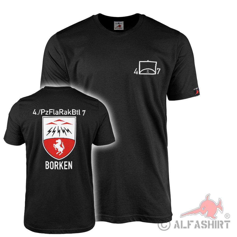 T-Shirt 4 PzFlaRakBtl Panzerflugabwehrraketenbataillon 7 Borken Westfalen-#42317