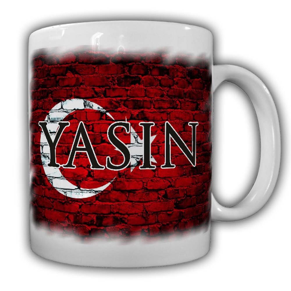 Türkische Flagge mit Yasin Tasse Türkei Türkey Namen Flagge Heimat #24272
