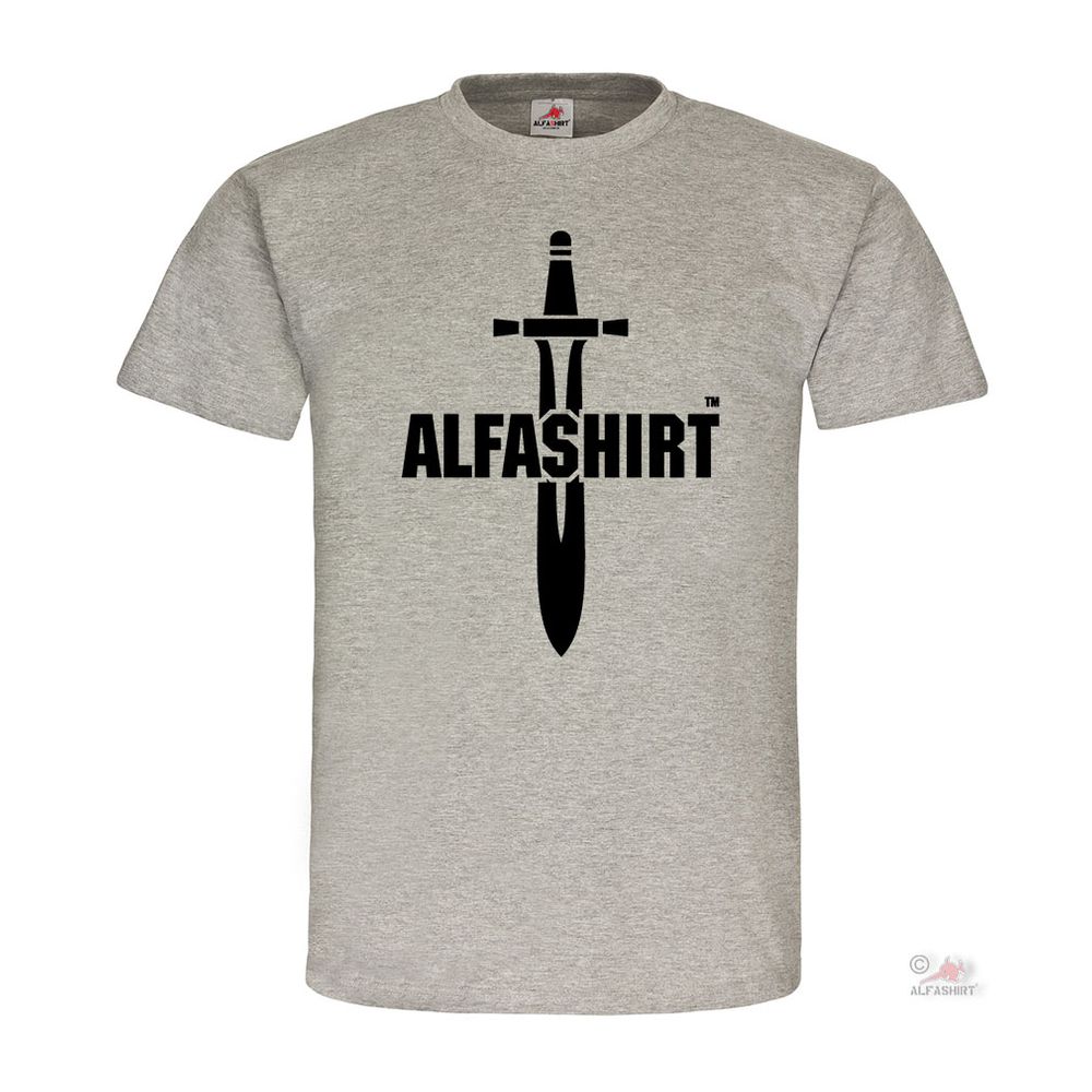 Alfashirt TM ALFA Shirt Sword Army Infidel BW Textile Brand - T Shirt # 18561