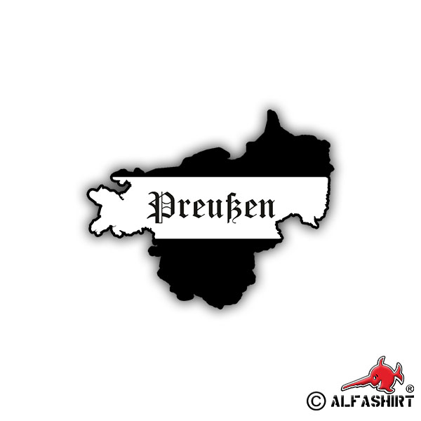 Sticker Prussia outline home West Prussia Pomerania Poland 6x7cm A845