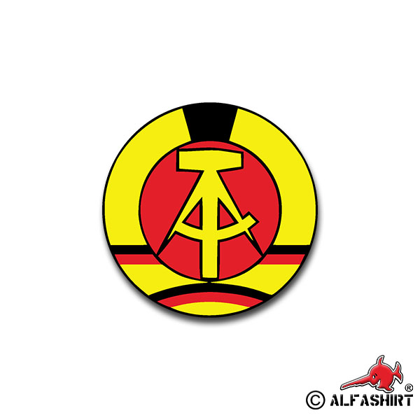 Die Helden der Arbeit Party Badge Hammer Zirkel Germany 7x7cm # A1413