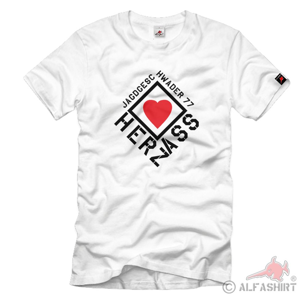JG77 Jagdgeschwader Luftwaffe Herz Ass Geschwader Flugzeug Einsatz T Shirt #741