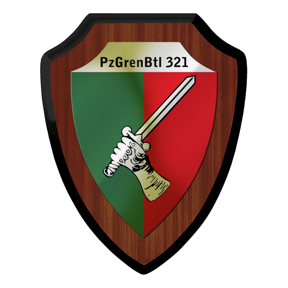 Wappenschild - Panzergrenadierbataillon 321 dran drauf drüber Grenadiere #9242