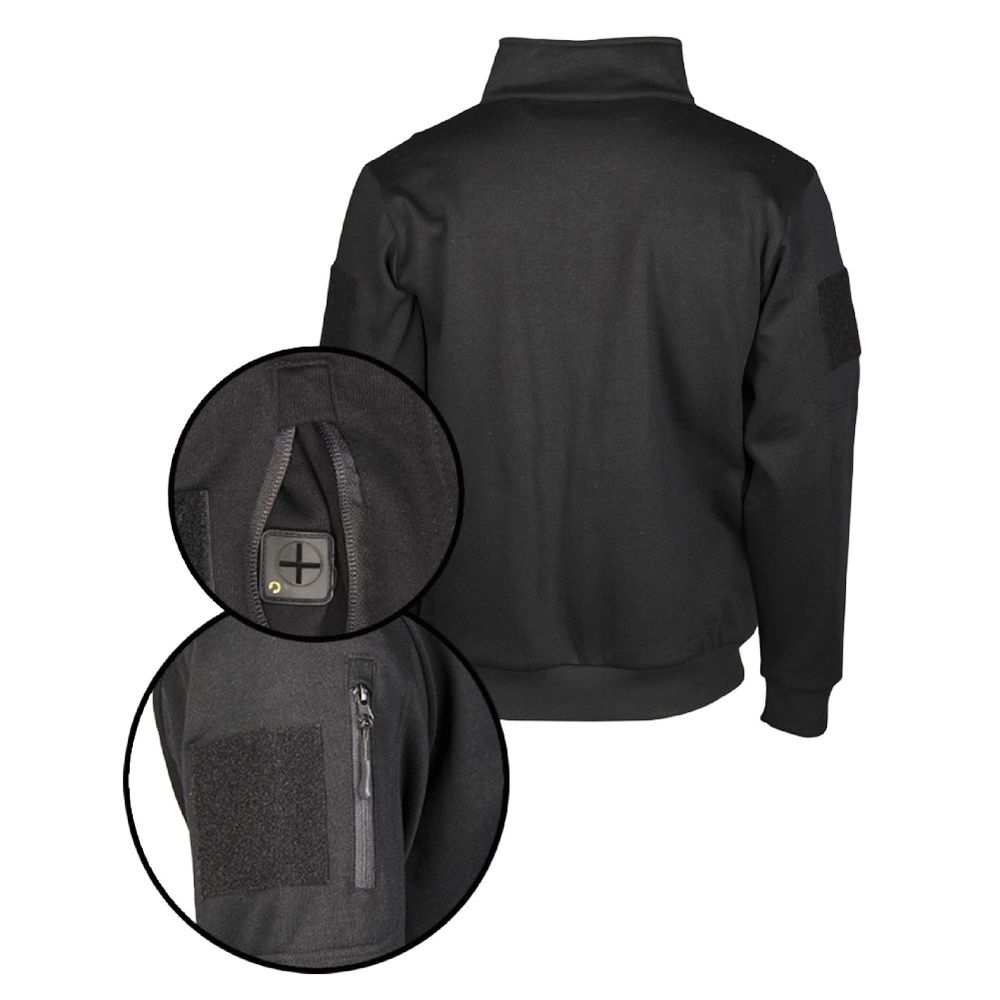 Tactical Multifunktionspullover Sweatshirt Zipper Klettflächen Einsatzkleidung