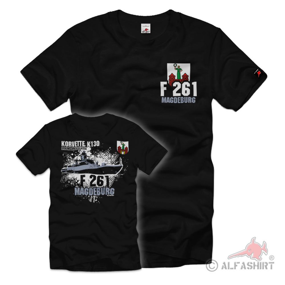F261 Magdeburg Schiff DRBB Korvette K130 Braunschweig Klasse T-Shirt#35784