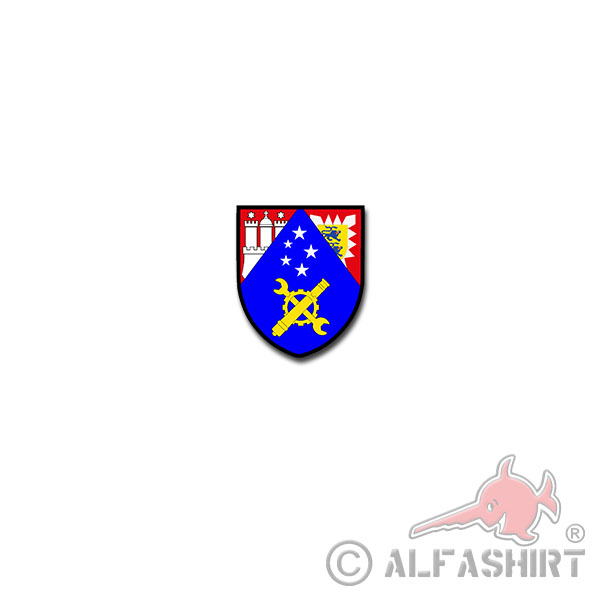 InstBtl 166 Sticker Sticker Repair Battalion Bundeswehr BW 6x7cm # A3850