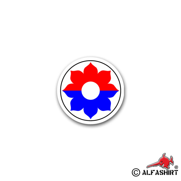 Sticker US 9th Infantry Division Old Reliables Army 7x7cm A2080