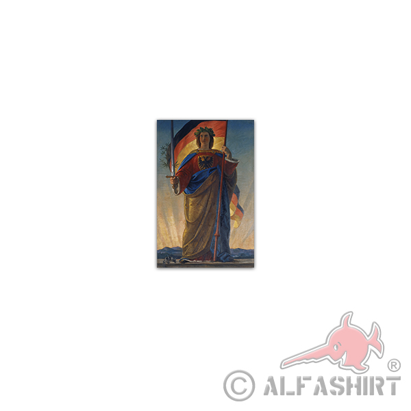 Sticker Germania 1848 Personification Germania Symbol 5x7cm A3451