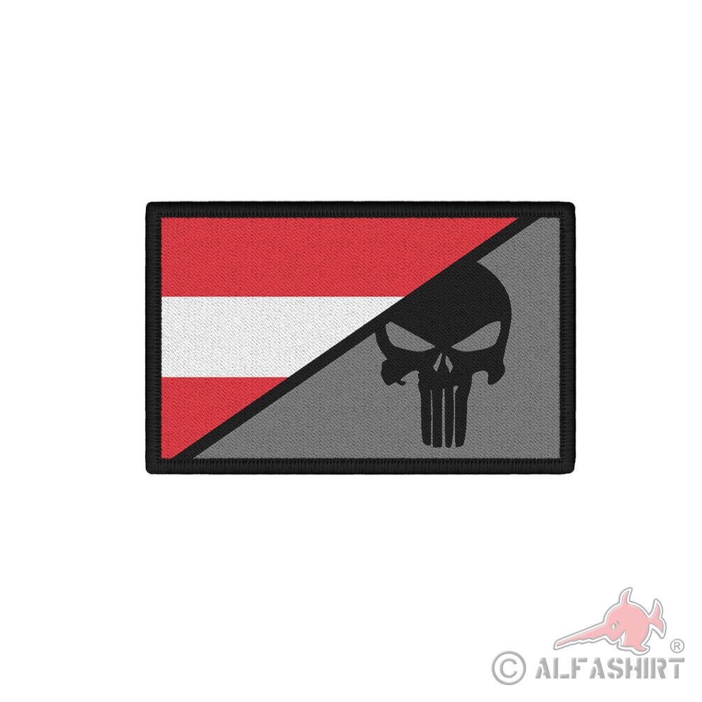Austria Skull Tarn Bunt Tactical Infidel Soldier 7.5x4.5cm Patch # 38785