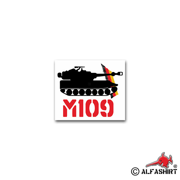 Sticker M109 Panzerhaubitze Artillery Leopard Leo Army 8x7cm # A2363