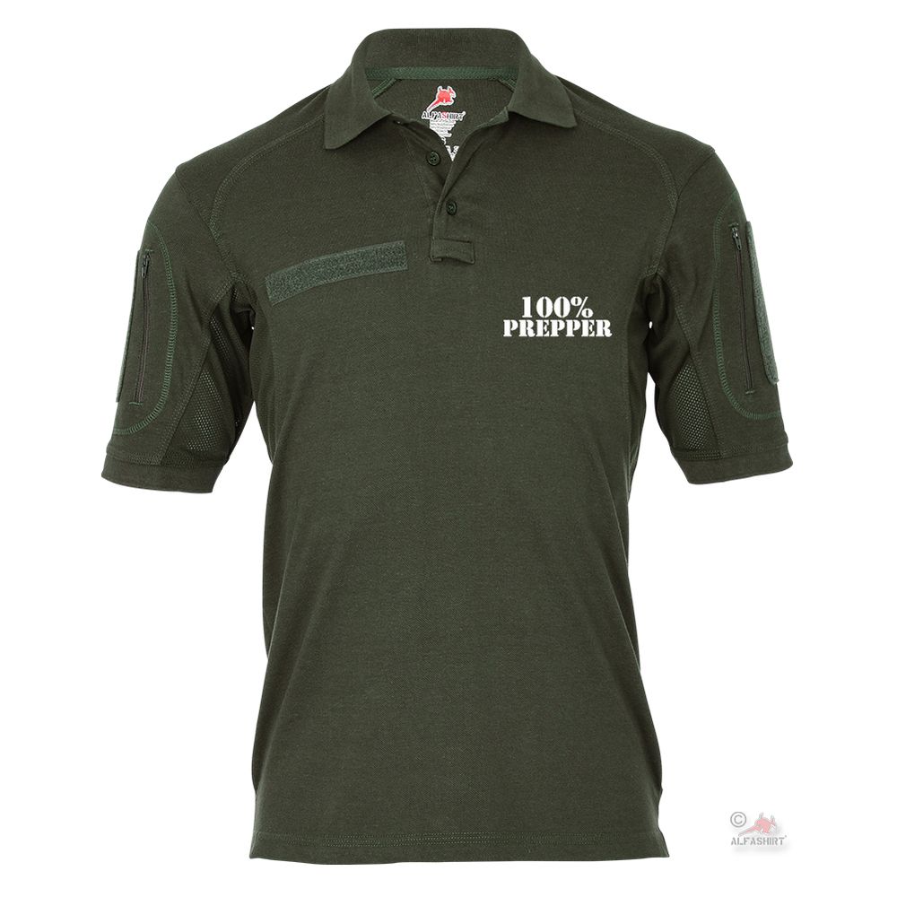 Tactical Poloshirt Alfa - Prepper 100% to be prepared Katastrophe #19058