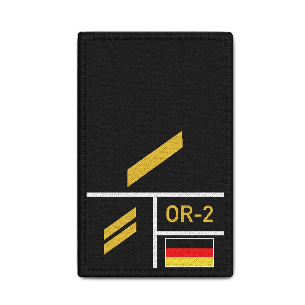 Rank Patch Bundeswehr Heer Luftwaffe Marine Schwarz #BW-Patch